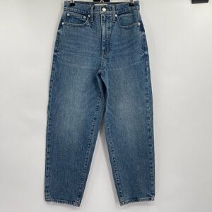 Madewell Blue Corson Wash Cotton Stretch High-Rise Balloon Jeans Size 26